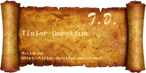 Tisler Dorottya névjegykártya